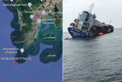 普吉近海突发险情,货船濒临沉没。10名船员被困!