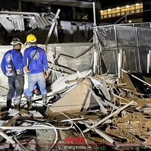 曼谷一在建公寓坍塌致工人坠楼身亡